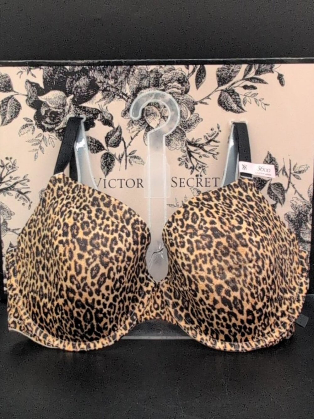 Victoria Secret Sexy Tee Smooth Lightly Lined Underwire Demi Bra 36DD Leopard